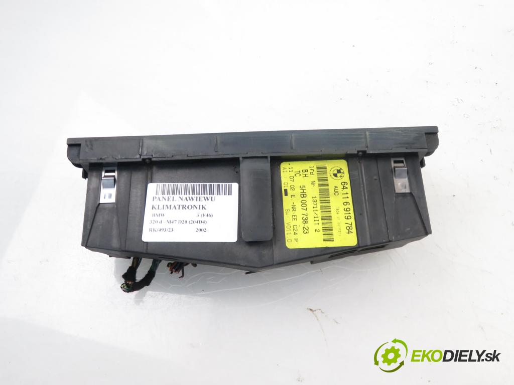 BMW 3 (E46) SEDAN 2002 1995,00 Panele sterowania, przełączniki 1995,00 Panel kúrenia KLIMATRONIK 6919784