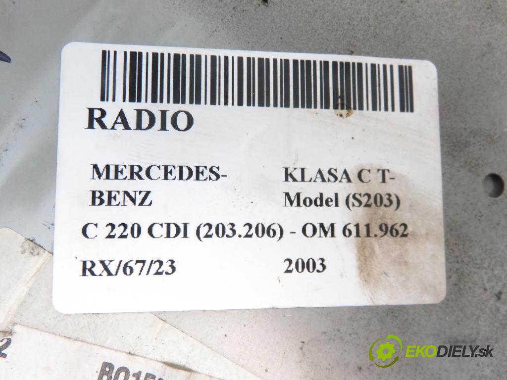 MERCEDES-BENZ KLASA C T-Model (S203) KOMBI 2003 2148,00 Radioodtwarzacze 2148,00 RADIO CD 2038275242