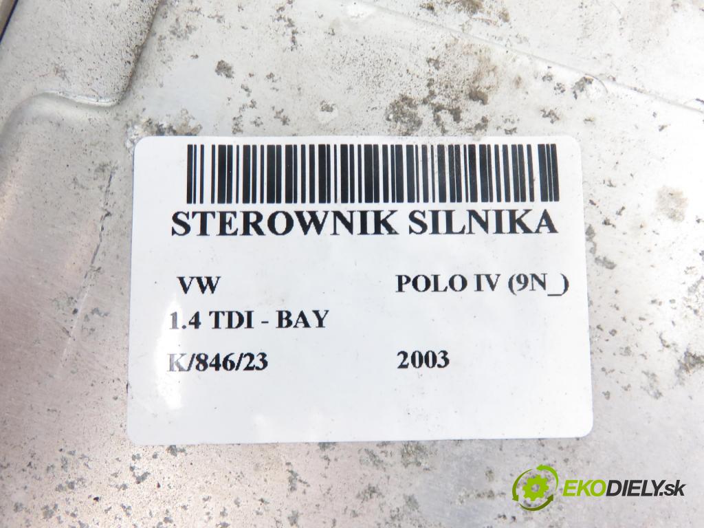 VW POLO (9N_) HB 2003 1422,00 Sterowniki silnika 1422,00 Riadiaca jednotka Motor 045906019AQ; 0281010866