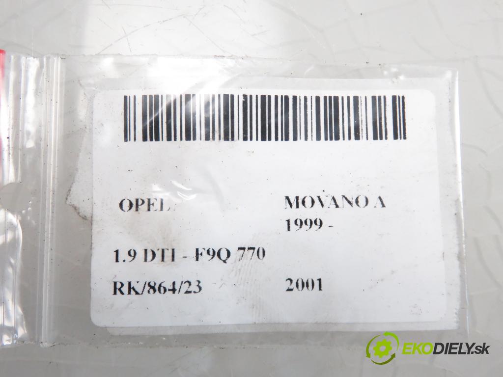 OPEL MOVANO Furgon (X70) FURGON 2001 1870,00 Pozostałe 1870,00 vody  (Ohřívání, ventilace)