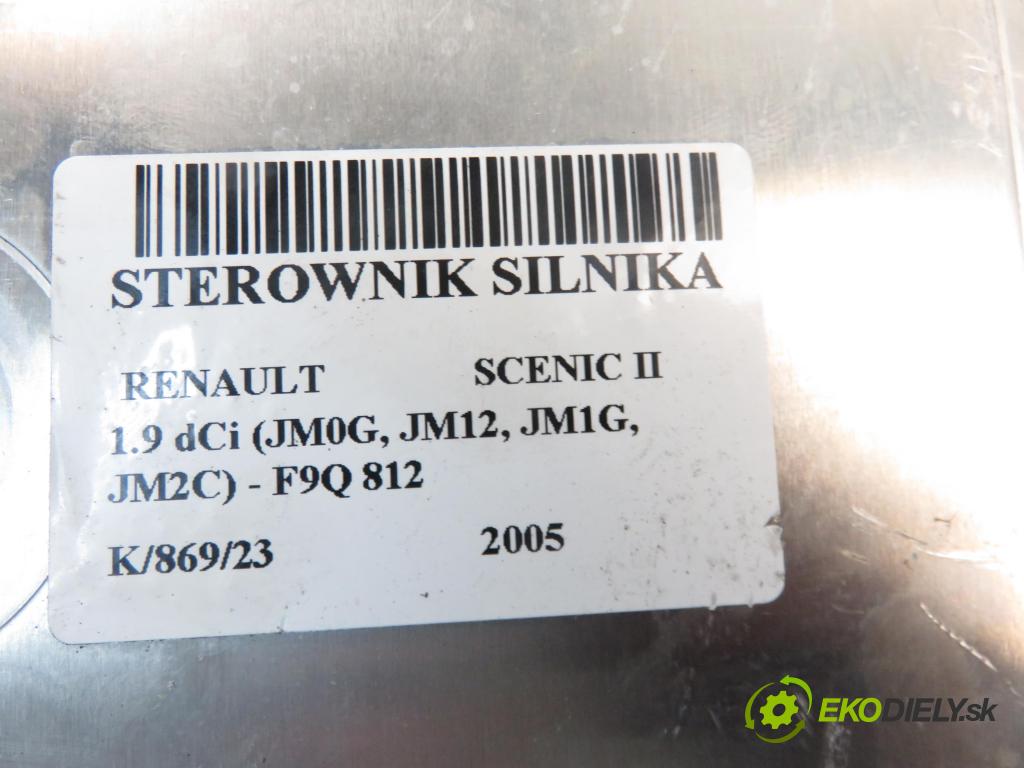 RENAULT SCENIC II (JM0/1_) MINIVAN 2005 1870,00 Sterowniki silnika 1870,00 Riadiaca jednotka Motor 8200558304; 8200391966; 0281012769