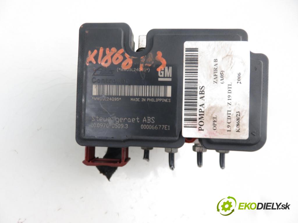OPEL ZAFIRA B (A05) MINIVAN 2006 1910,00 Sterowniki ABS 1910,00 Pumpa ABS 13157576; 10097005093 (Pumpy ABS)