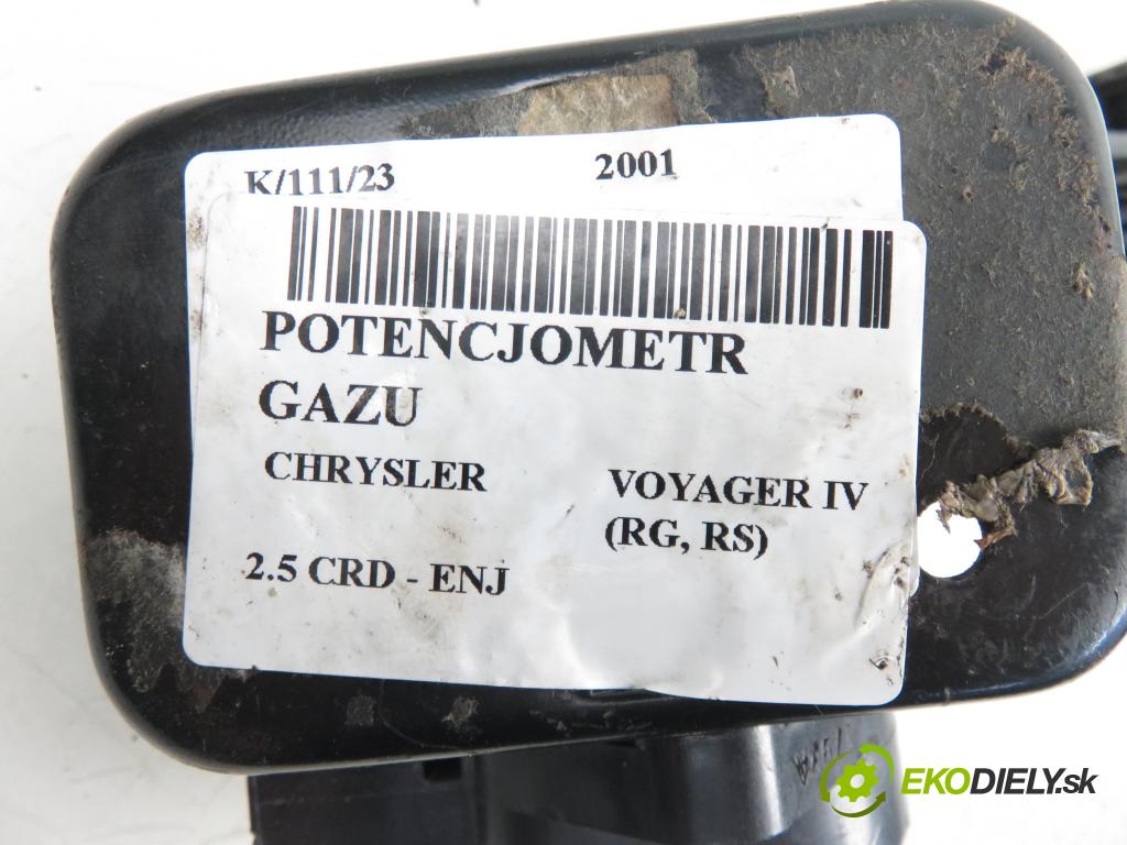CHRYSLER VOYAGER IV (RG, RS) MINIVAN 2001 2499,00 Pozostałe 2499,00 Potenciometer plynového pedálu 04612742 (Pedále)