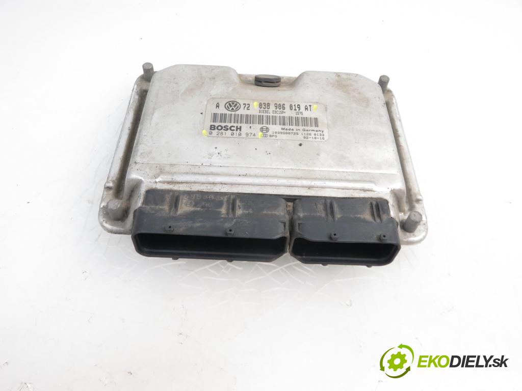 VW GOLF IV (1J1) HB 2002 1896,00 Sterowniki silnika 1896,00 Riadiaca jednotka Motor 038906019AT; 0281010974