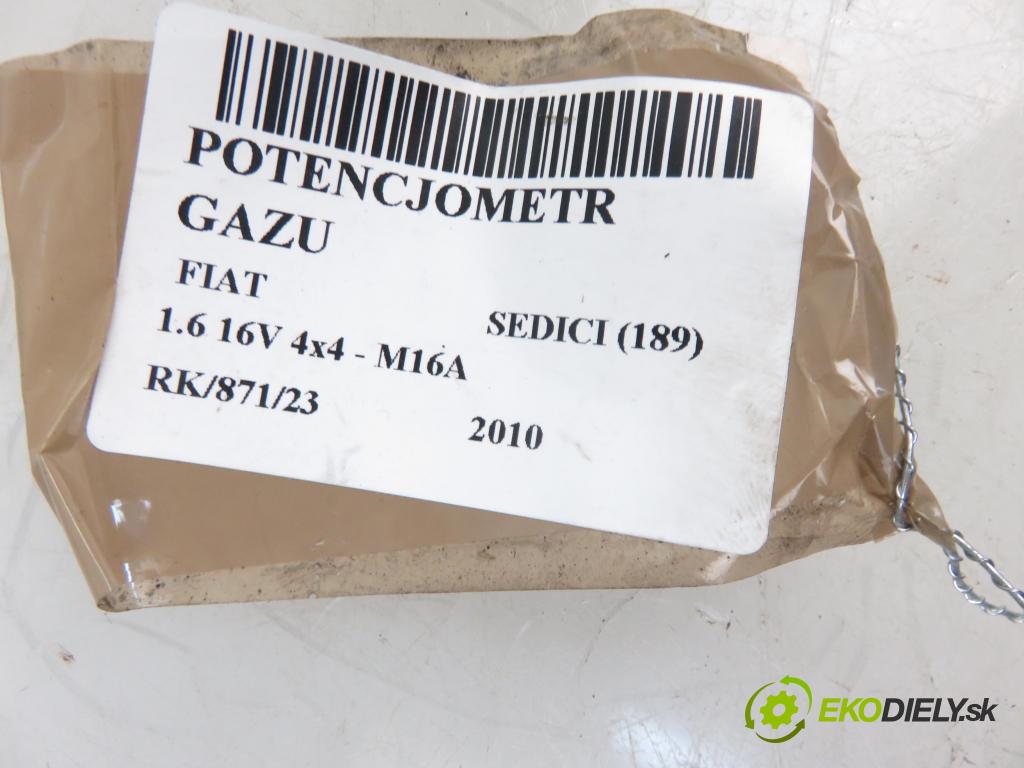 FIAT SEDICI (189_) CROSSOVER 2010 1586,00 Pozostałe 1586,00 Potenciometer plynového pedálu 4940070J90 (Pedále)