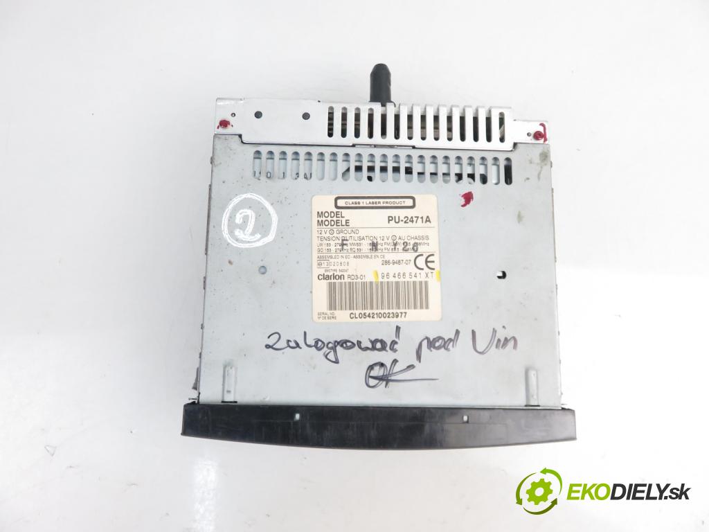 PEUGEOT 307 (3A/C) HB 2001 1997,00 Radioodtwarzacze 1997,00 RADIO CD 96466541XT
