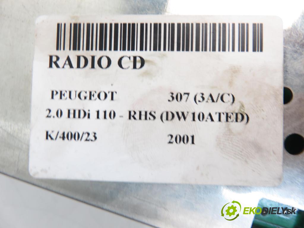 PEUGEOT 307 (3A/C) HB 2001 1997,00 Radioodtwarzacze 1997,00 RADIO CD 96466541XT