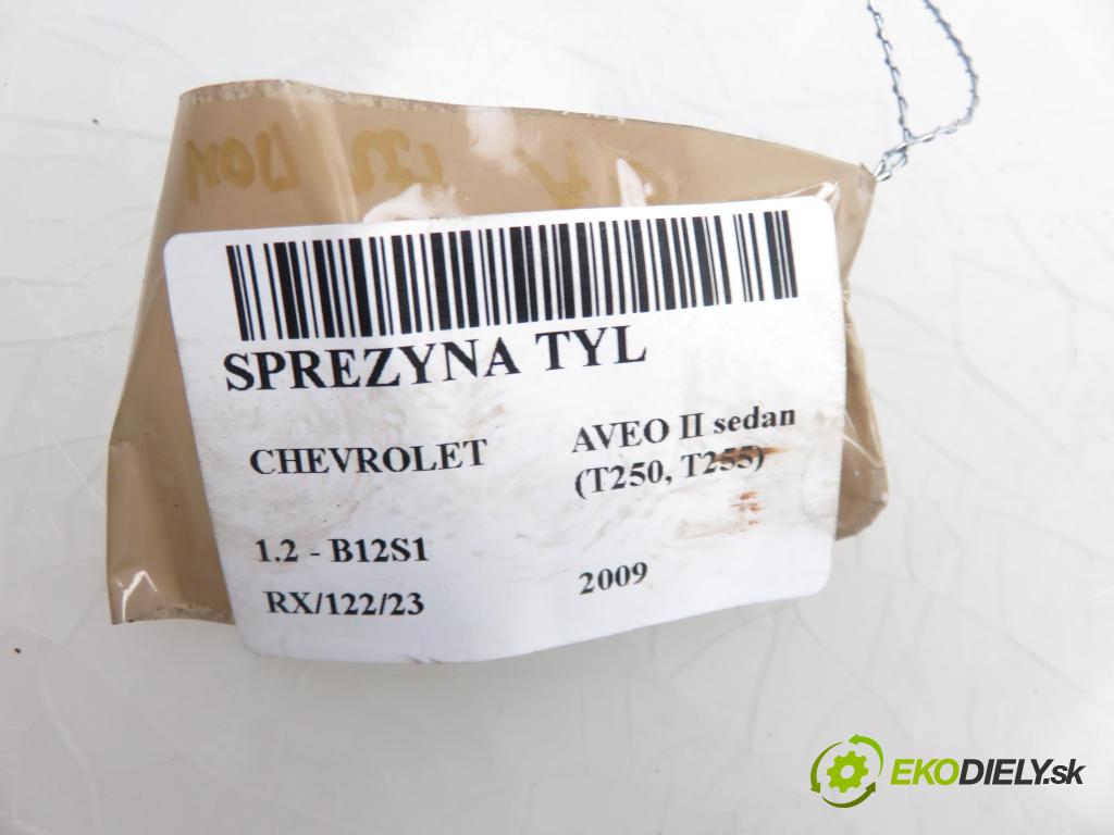 CHEVROLET AVEO sedan (T250, T255) SEDAN 2009 1150,00 Sprężyny zawieszenia 1150,00 Pružina ZADNÉ: