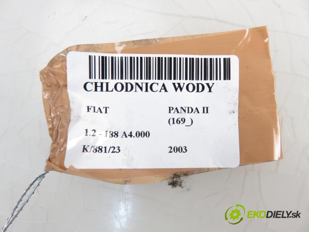 FIAT PANDA (169_) HB 2003 1242,00 Chłodnice wody 1242,00 chladič vody