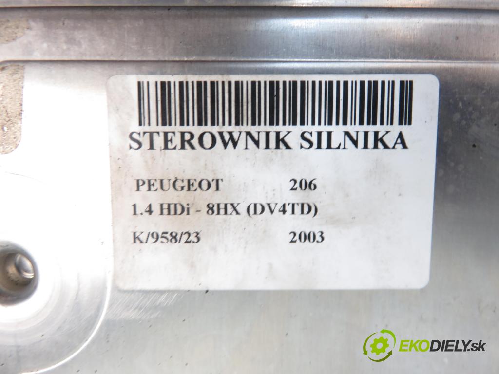 PEUGEOT 206 liftback (2A/C) HB 2003 1398,00 Sterowniki silnika 1398,00 Riadiaca jednotka Motor 9647158080; 9647785580; 0281010707