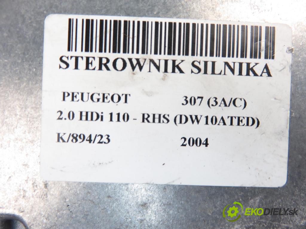 PEUGEOT 307 (3A/C) HB 2004 1997,00 Sterowniki silnika 1997,00 Riadiaca jednotka Motor 9652183780; 0281011248; 9646850580
