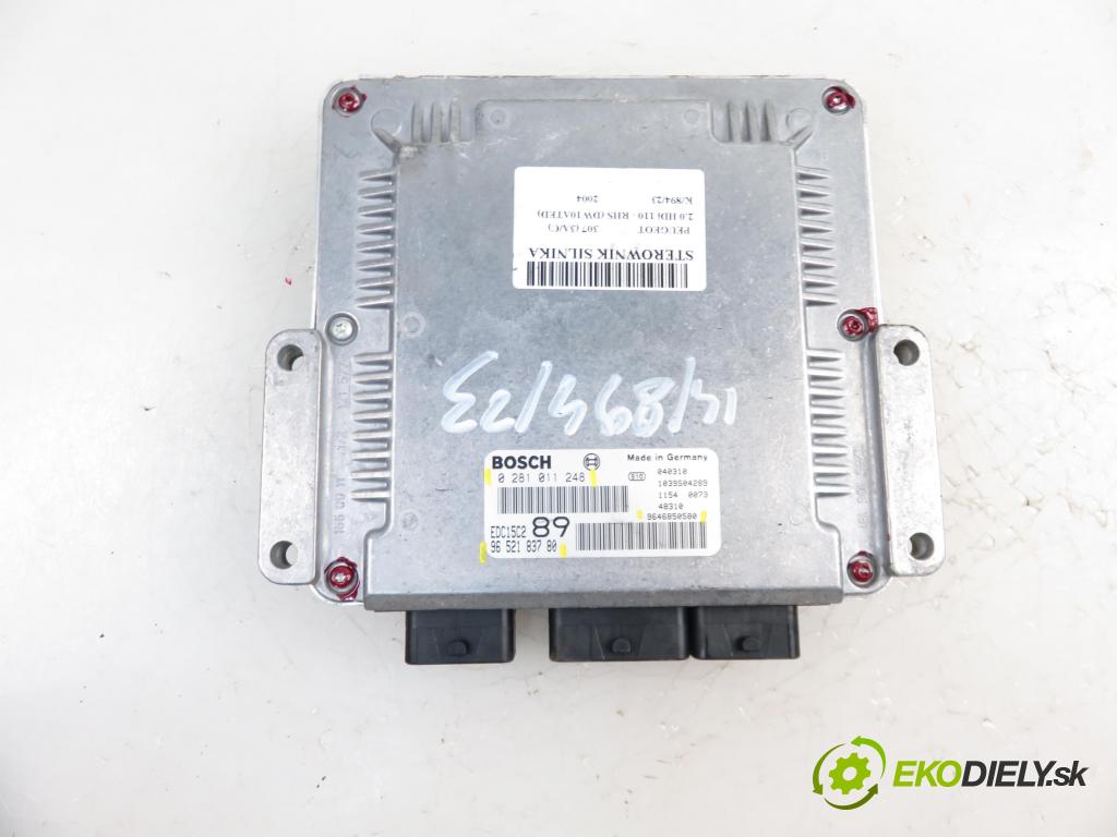 PEUGEOT 307 (3A/C) HB 2004 1997,00 Sterowniki silnika 1997,00 Riadiaca jednotka Motor 9652183780; 0281011248; 9646850580