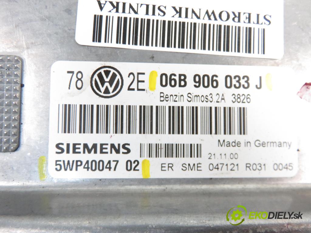 VW PASSAT B5.5 Variant (3B6) KOMBI 2000 1984,00 Sterowniki silnika 1984,00 Riadiaca jednotka Motor 06B906033J; 5WP4004702