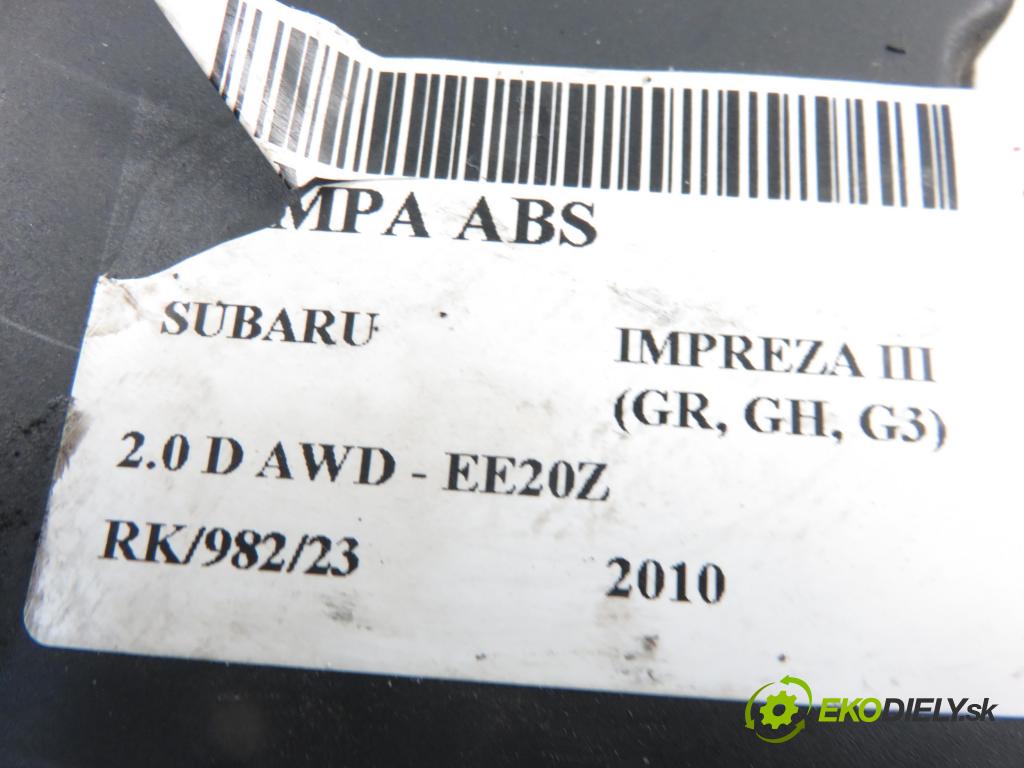 SUBARU IMPREZA liftback (GR, GH, G3) HB 2010 1998,00 Sterowniki ABS 1998,00 pumpa ABS 0265951130; 0265230485; 27536FG040 (Pumpy brzdové)