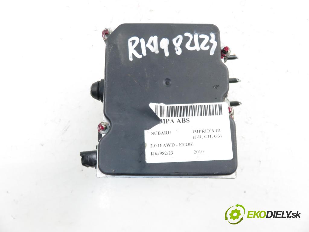 SUBARU IMPREZA liftback (GR, GH, G3) HB 2010 1998,00 Sterowniki ABS 1998,00 Pumpa ABS 0265951130; 0265230485; 27536FG040 (Pumpy ABS)