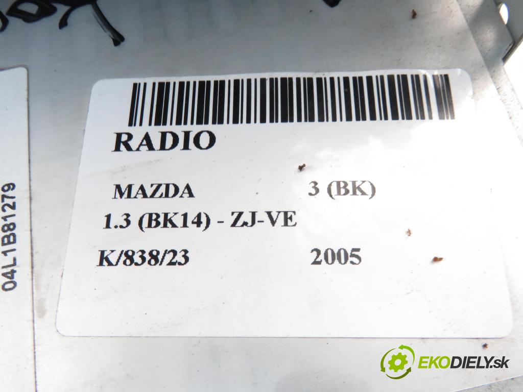 MAZDA 3 (BK) HB 2005 1349,00 Radioodtwarzacze 1349,00 RADIO BP4L66AS0