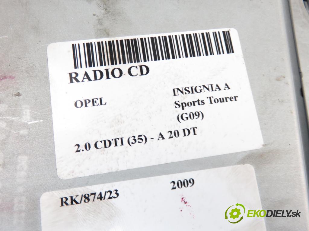 OPEL INSIGNIA A Sports Tourer (G09) KOMBI 2009 1956,00 Radioodtwarzacze 1956,00 RADIO CD 13326453; 13273256