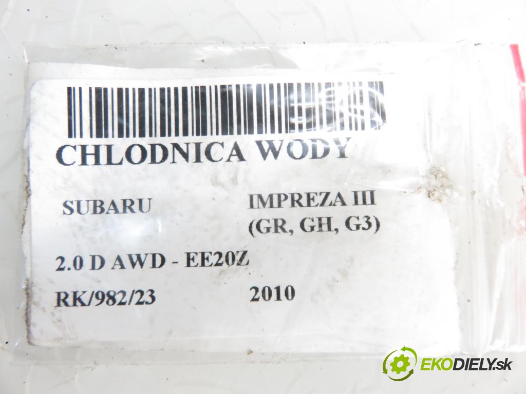 SUBARU IMPREZA liftback (GR, GH, G3) HB 2010 1998,00 Chłodnice wody 1998,00 chladič vody 