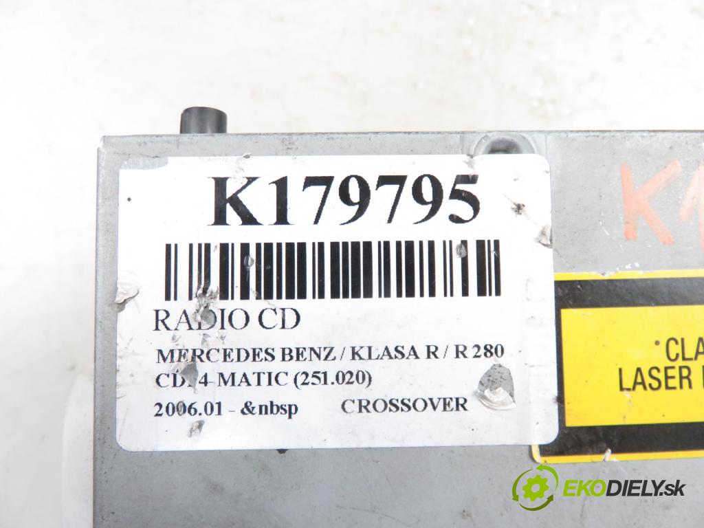 MERCEDES-BENZ KLASA R (W251, V251) CROSSOVER 2008 2987,00 Radioodtwarzacze 2987,00 RADIO CD A2518708089