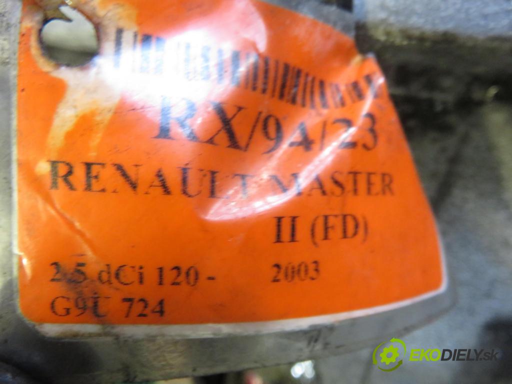 RENAULT MASTER II Skrzynia (FD) FURGON 2003 84,00 2.5 dCi 120 - G9U 724 2464,00 Prevodovka manuálne na ČASTI: PK5S004