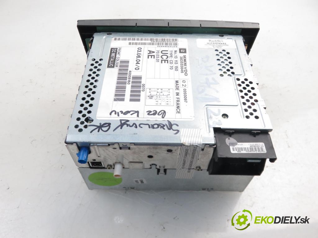 OPEL VECTRA C Kombi (Z02) KOMBI 2004 1910,00 Radioodtwarzacze 1910,00 RADIO CD 13113150; 24461297