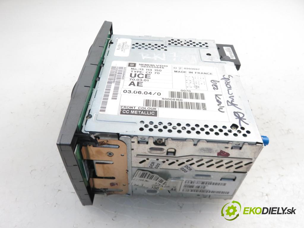 OPEL VECTRA C Kombi (Z02) KOMBI 2004 1910,00 Radioodtwarzacze 1910,00 RADIO CD 13113150; 24461297