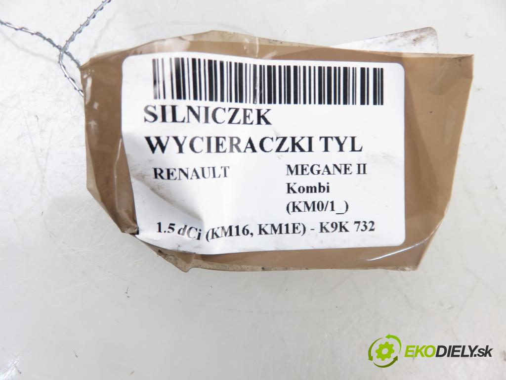 RENAULT MEGANE II Kombi (KM0/1_) KOMBI 2007 1461,00 Silniki wycieraczek 1461,00 Motorček stierače ZADNÉ: 8200153458G; 53018912