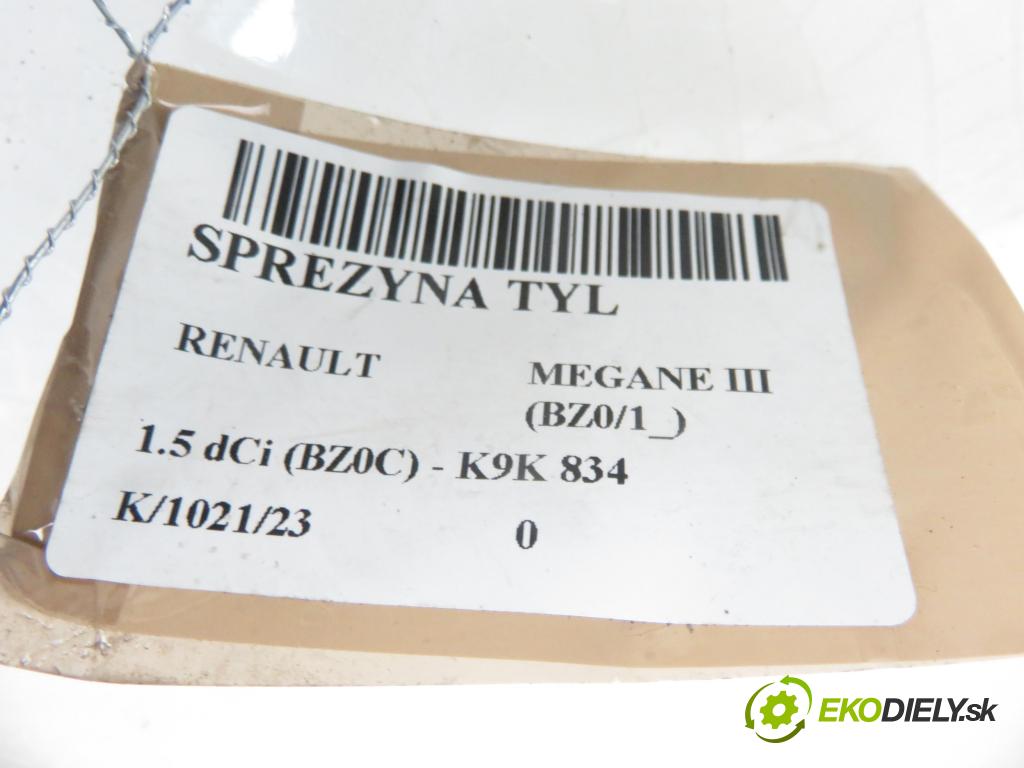 RENAULT MEGANE III liftback (BZ0/1_) HB 2010 1461,00 Sprężyny zawieszenia 1461,00 Pružina ZADNÉ: 
