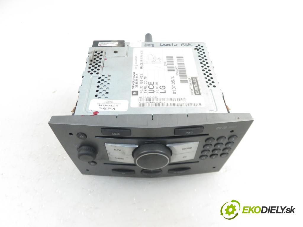 OPEL VECTRA C (Z02) SEDAN 2002 2198,00 Radioodtwarzacze 2198,00 RADIO CD 13188465