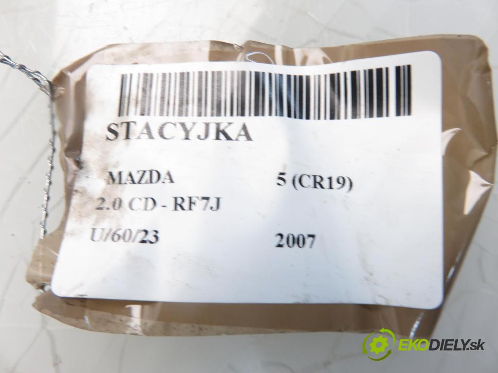 MAZDA 5 (CR19) MINIVAN 2007 1998,00 Stacyjki 1998,00 spinačka X1T26471A; 3M513F880AC (Spínacie skrinky a kľúče)