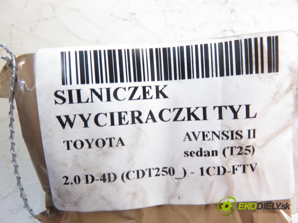 TOYOTA AVENSIS sedan (_T25_) LIFTBACK 2003 1995,00 Silniki wycieraczek 1995,00 Motorček stierače ZADNÉ: 8513005090; 2596000092