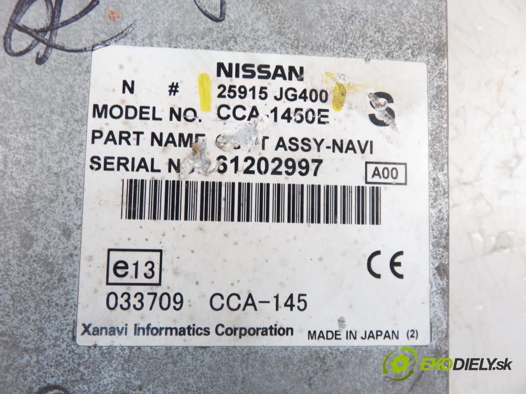 NISSAN QASHQAI / QASHQAI +2 I (J10, JJ10) SUV 2007 1461,00 Nawigacje GPS fabryczne 1461,00 CZYTNIK navigace 25915JG400 (Ostatní)