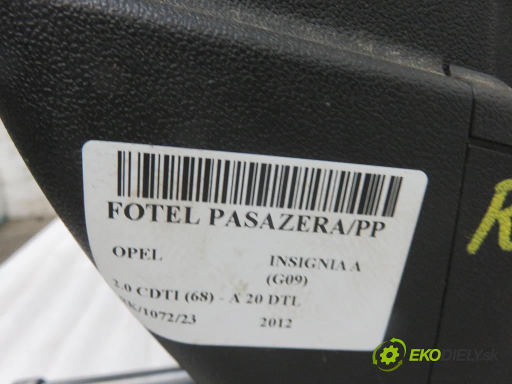 OPEL INSIGNIA A (G09) LIFTBACK 2012 1956,00 Fotele, kanapy 1956,00 Sedadlo CESTUJÚCI/PP