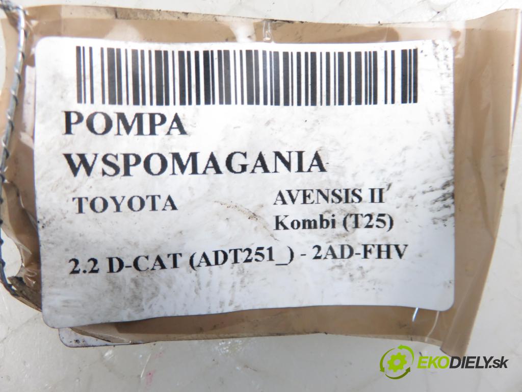 TOYOTA AVENSIS Kombi (_T25_) KOMBI 2006 2231,00 Pompy wspomagania 2231,00 Pumpa servočerpadlo  (Servočerpadlá, pumpy riadenia)