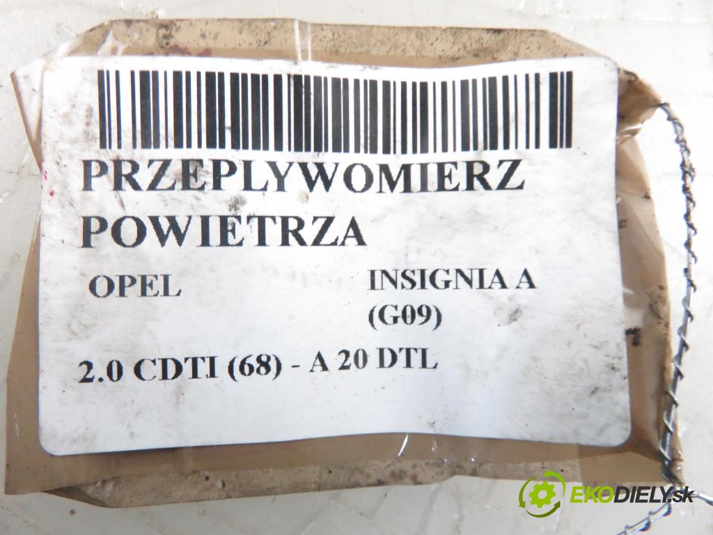 OPEL INSIGNIA A (G09) LIFTBACK 2012 1956,00 Przepływomierze 1956,00 váha vzduchu vzduchu F00C2T8002