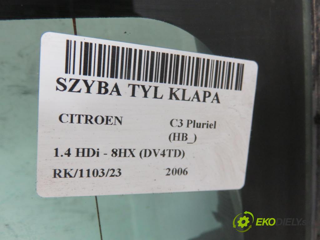 CITROEN C3 Pluriel (HB_) HB 2006 50,00 1.4 HDi - 8HX (DV4TD) 1398,00 okno ZADNÍ: kapota