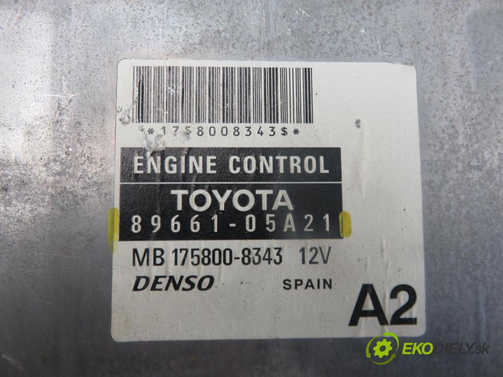 TOYOTA AVENSIS Kombi (_T25_) KOMBI 2006 2231,00 Sterowniki silnika 2231,00 Riadiaca jednotka Motor 8966105A21