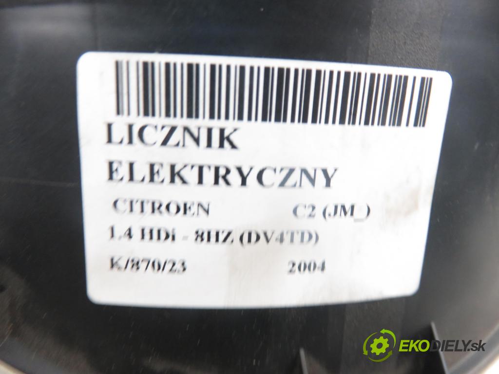 CITROEN C2 (JM_) HB 2004 1398,00 Liczniki, zegary 1398,00 Prístrojovka elektrický 9652008080H