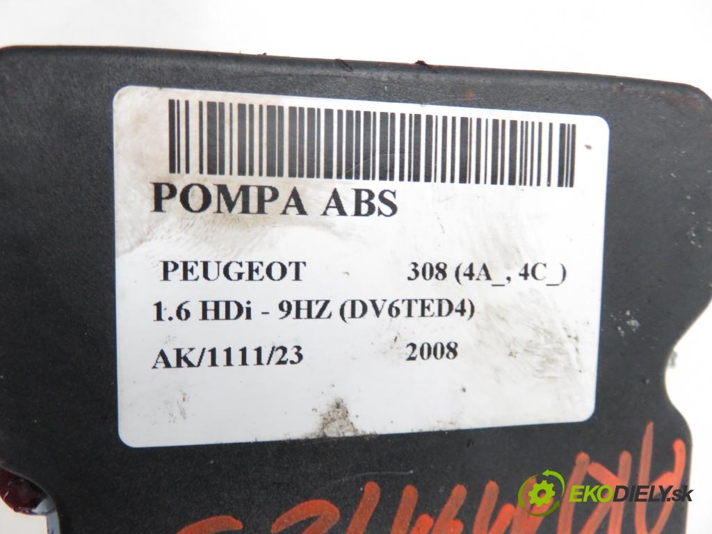 PEUGEOT 308 (4A_, 4C_) HB 2008 1560,00 Sterowniki ABS 1560,00 Pumpa ABS 0265950560; 9665331880 (Pumpy ABS)