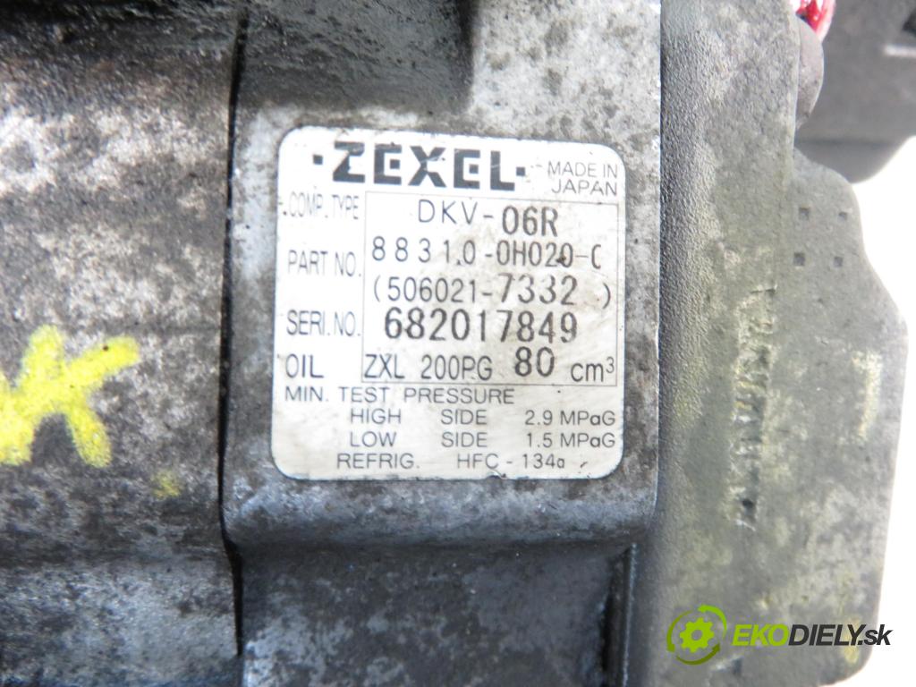 CITROEN C1 (PM_, PN_) HB 2006 1398,00 Kompresory klimatyzacji 1398,00 KOMPRESOR: klimatizace 883100H020; 5060217332 (Kompresory)