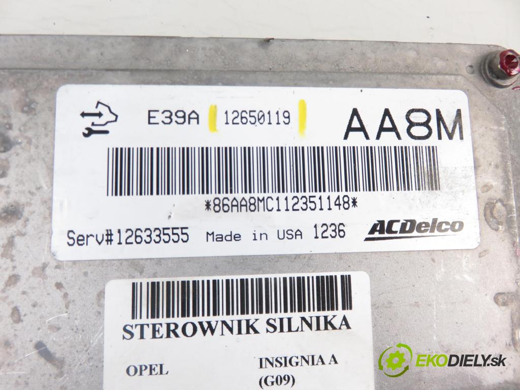 OPEL INSIGNIA A (G09) SEDAN 2011 0,00 2.0 Turbo (68) - A 20 NHT 1998,00 Riadiaca jednotka Motor 12650119