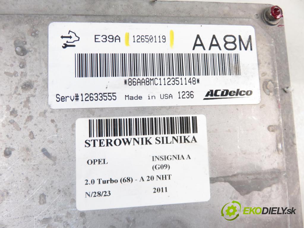 OPEL INSIGNIA A (G09) SEDAN 2011 0,00 2.0 Turbo (68) - A 20 NHT 1998,00 Riadiaca jednotka Motor 12650119