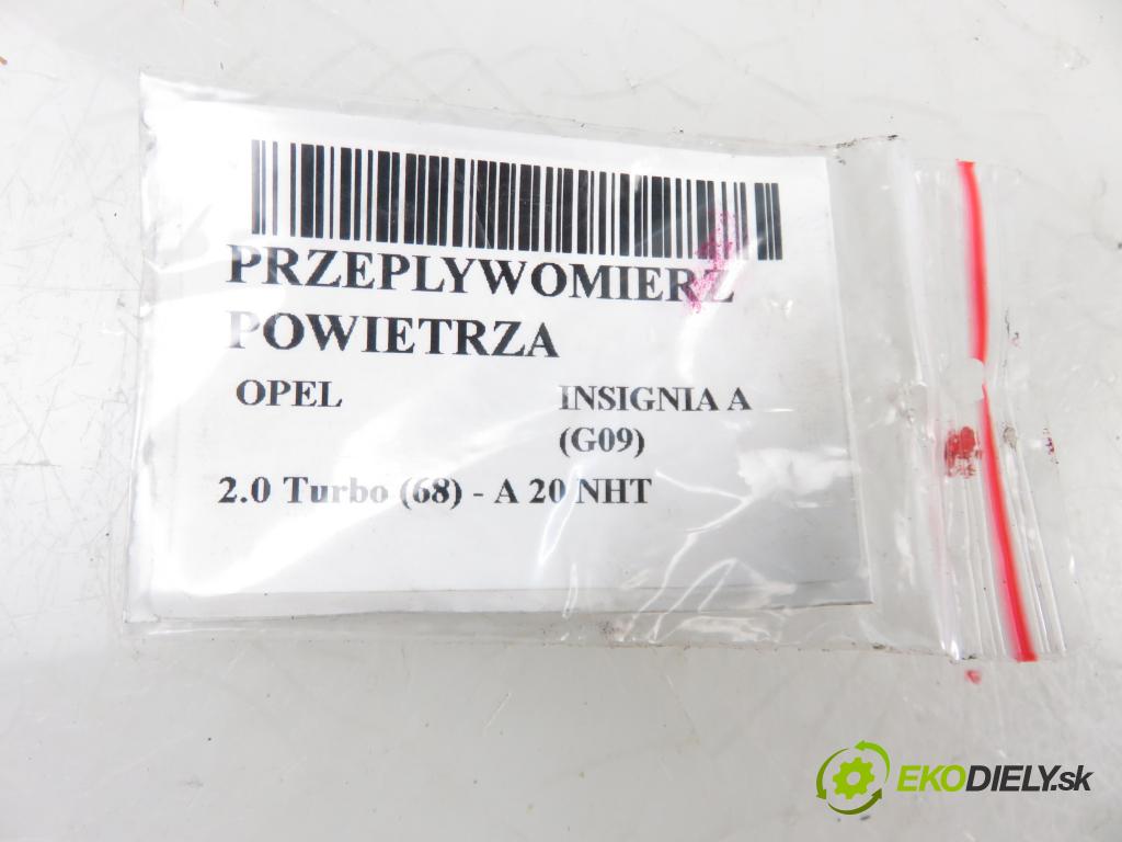 OPEL INSIGNIA A (G09) SEDAN 2011 1998,00 Przepływomierze 1998,00 váha vzduchu vzduchu 20787043; AFH70M78