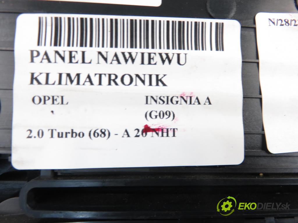 OPEL INSIGNIA A (G09) SEDAN 2011 1998,00 Panele sterowania, przełączniki 1998,00 Panel kúrenia KLIMATRONIK 20997890; 13273096