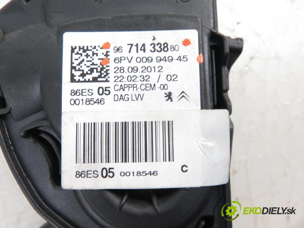 CITROEN DS3 (SA_) HB 2012 1560,00 Pozostałe 1560,00 Potenciometer plynového pedálu 9671433880; 6PV00994945 (Pedále)