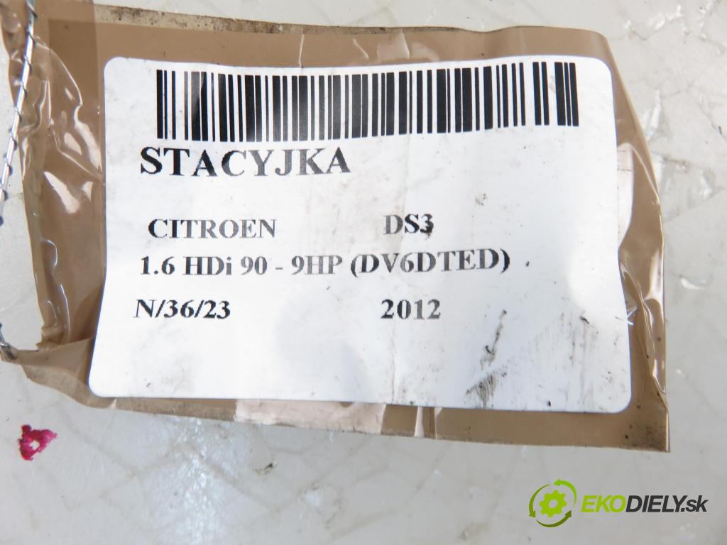 CITROEN DS3 (SA_) HB 2012 1560,00 Stacyjki 1560,00 spinačka 9663123380 (Spínacie skrinky a kľúče)
