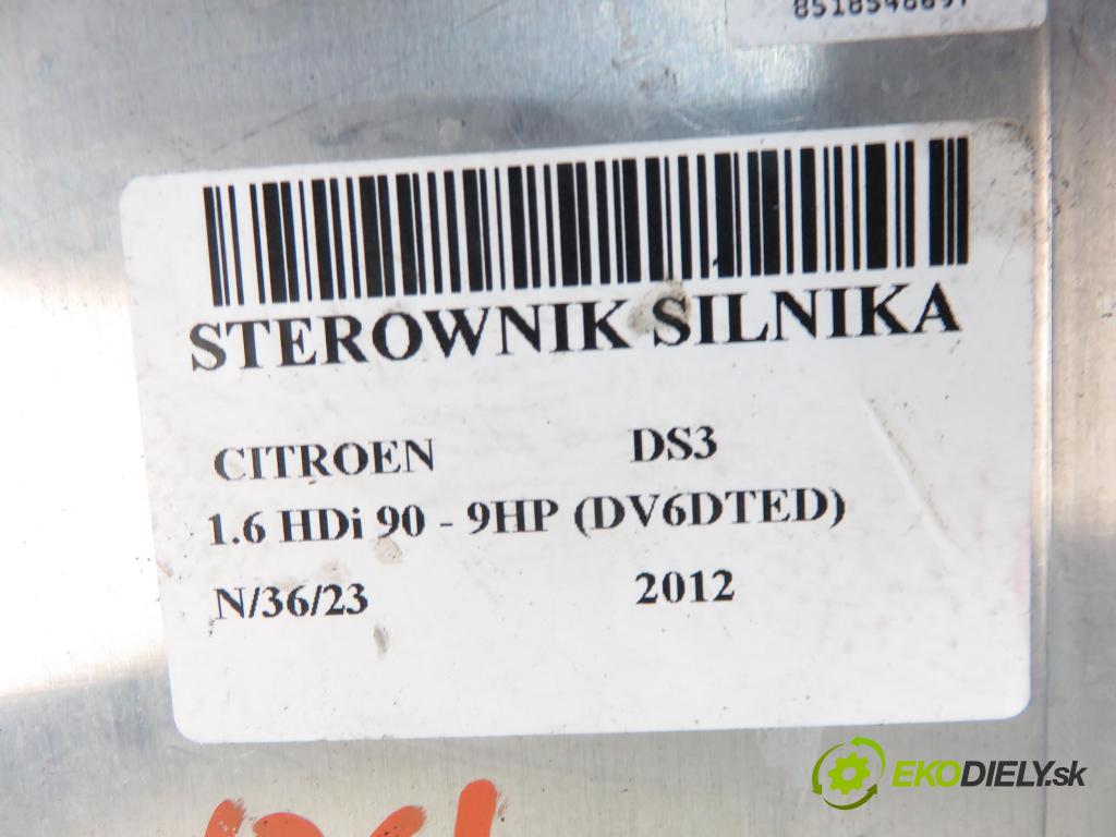 CITROEN DS3 (SA_) HB 2012 1560,00 Sterowniki silnika 1560,00 Riadiaca jednotka Motor 0281019819; 9805947680
