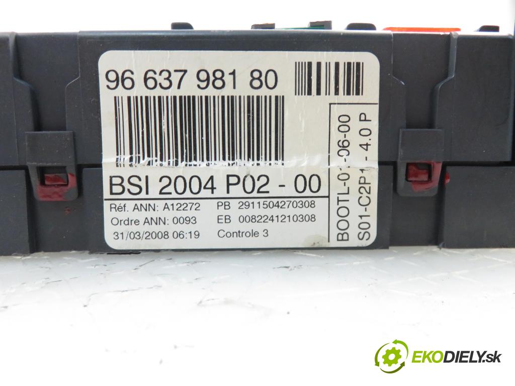 PEUGEOT 308 (4A_, 4C_) HB 2008 1560,00 Skrzynki bezpieczników 1560,00 MODUL BSI 9663798180