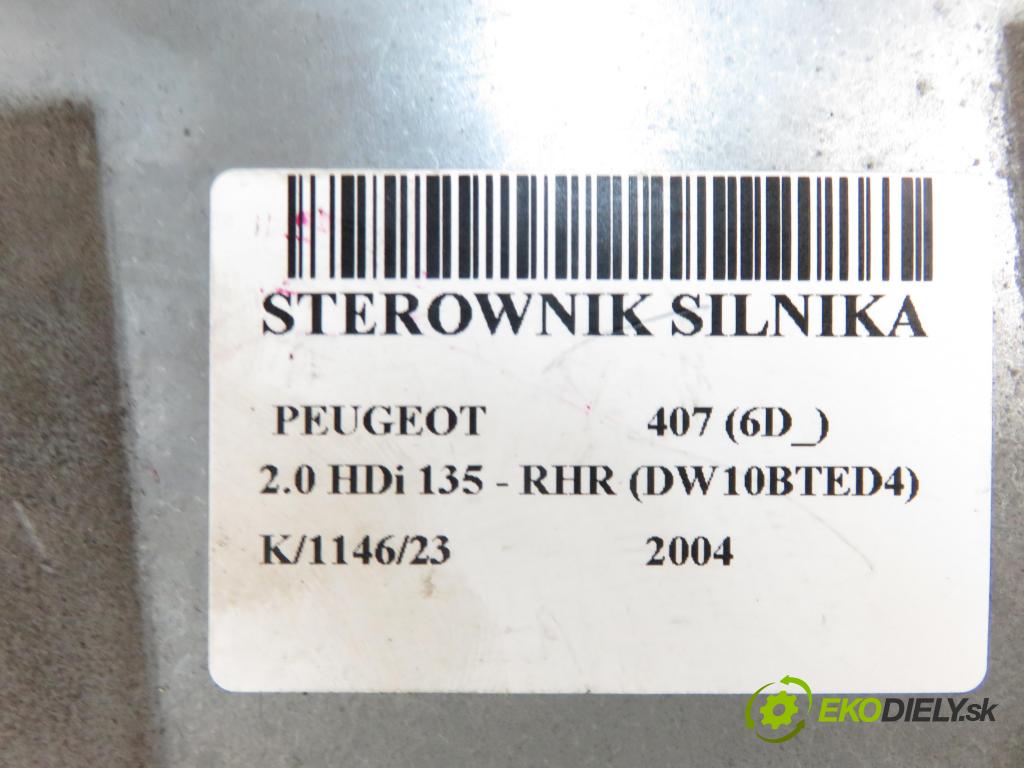 PEUGEOT 407 (6D_) SEDAN 2004 1997,00 Sterowniki silnika 1997,00 Riadiaca jednotka Motor 5WS40167FT; 9656412980; 9655041480