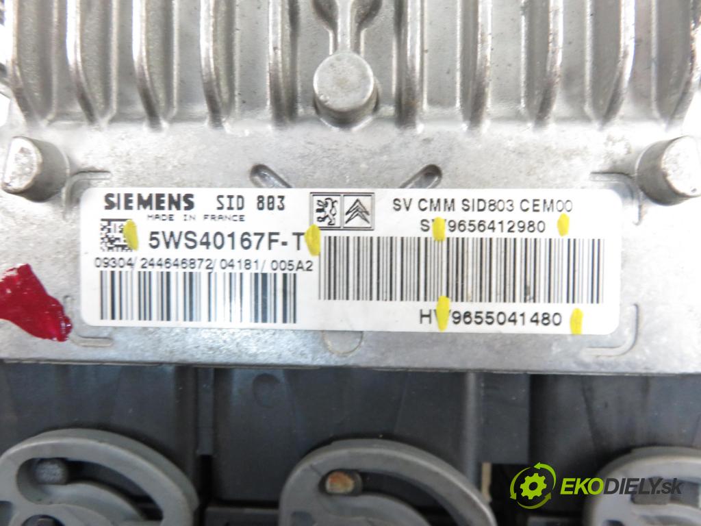 PEUGEOT 407 (6D_) SEDAN 2004 1997,00 Sterowniki silnika 1997,00 Riadiaca jednotka Motor 5WS40167FT; 9656412980; 9655041480